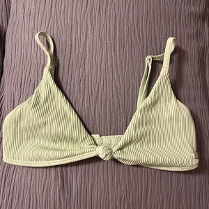 Roxy Mint Ribbed Bikini Top